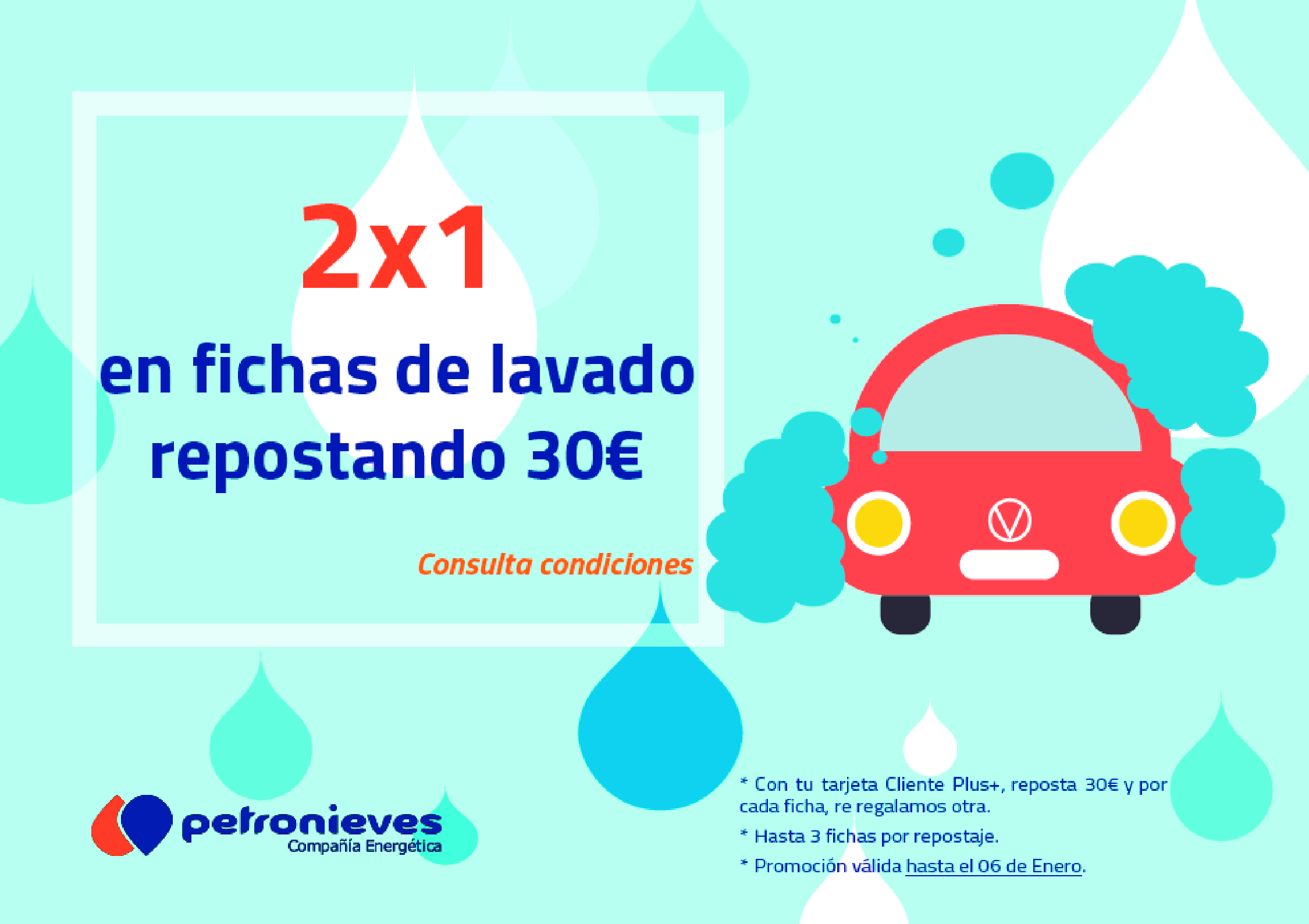 2×1 EN FICHAS DE LAVADO REPOSTANDO 30€