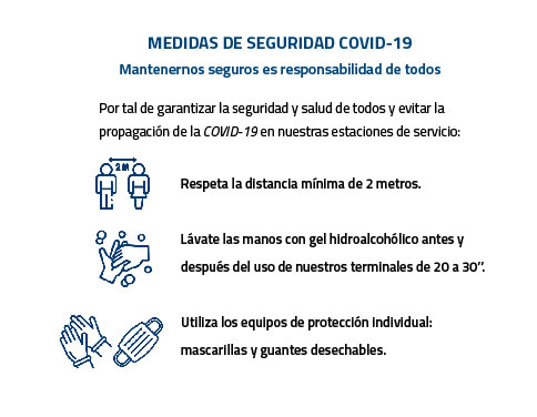 Cuidamos tu salud en nuestras estaciones de servicio