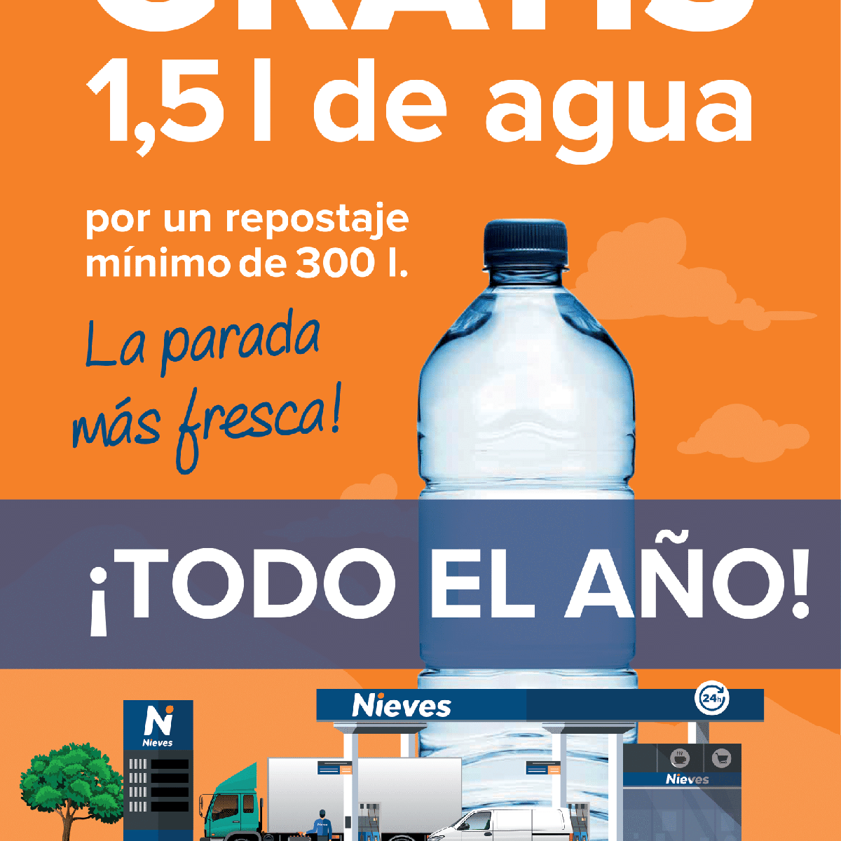 ¡Agua GRATIS todo el año!