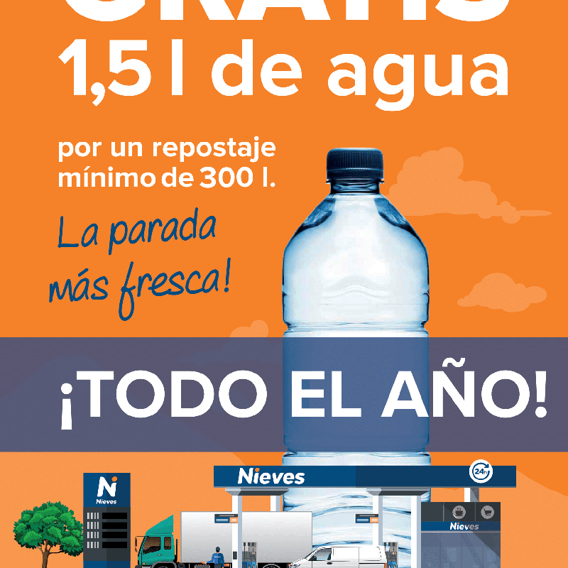 ¡Agua GRATIS todo el año!